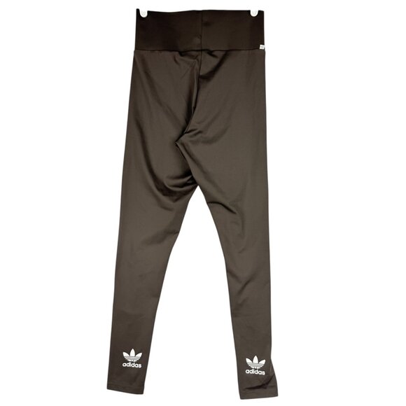 NWOT Adidas Women's Brown Stretch Logo Skinny High-Waisted Leggings Size Small - Picture 2 of 10
